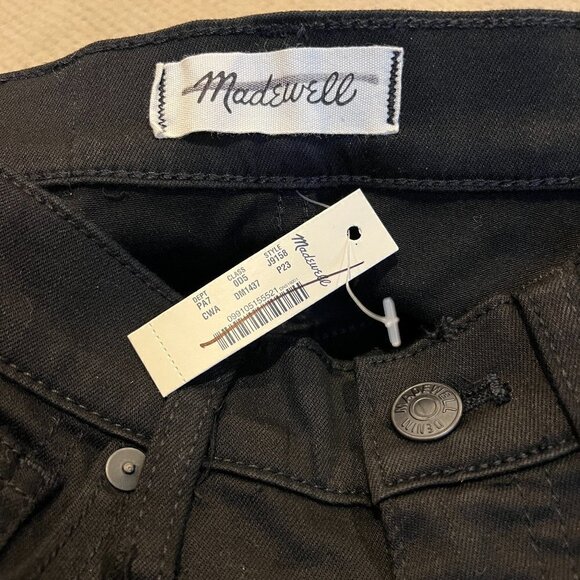 Madewell Petite 8" Skinny Jeans Carbondale Wash black J9158 P23 23 - Picture 3 of 5